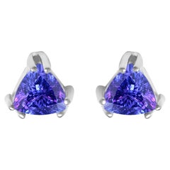 14K White Gold 0.39cts Tanzanite Earring, Style#ER4TR100
