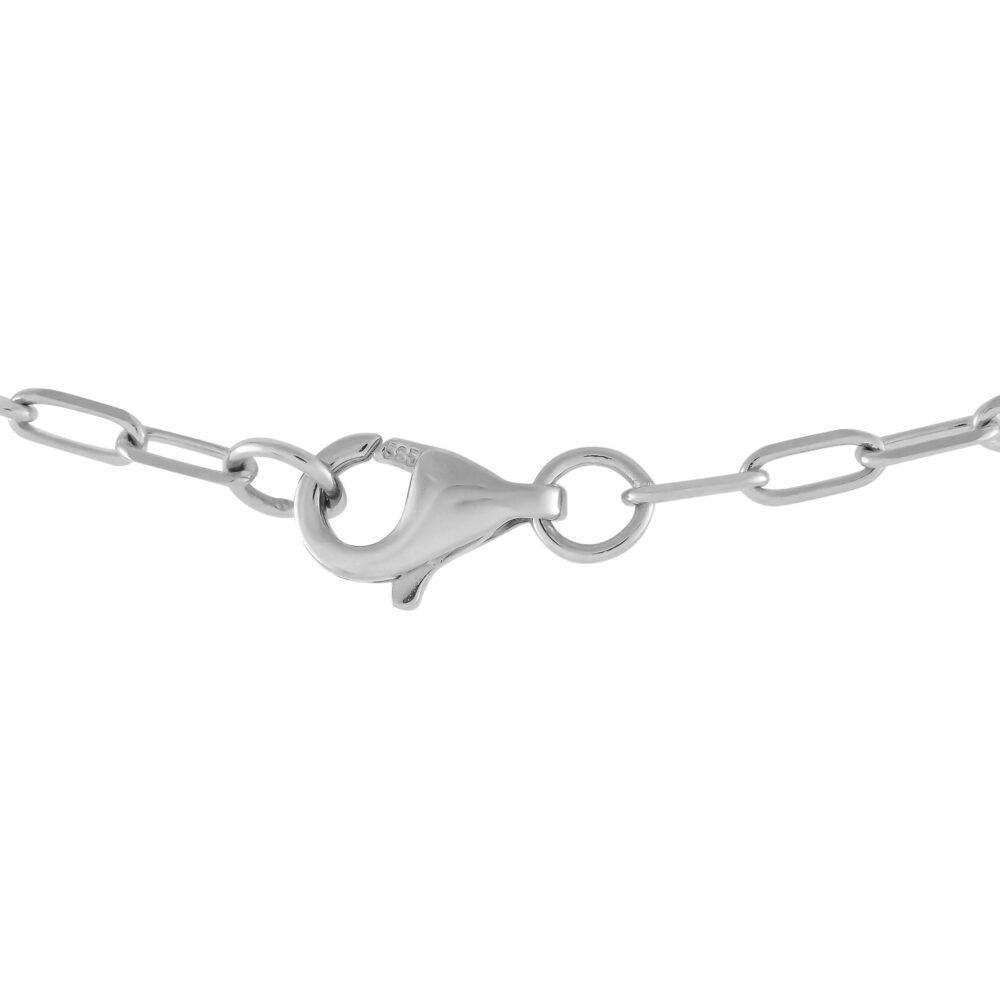 Round Cut 14K White Gold 0.40ct Diamond Necklace NK01380 For Sale