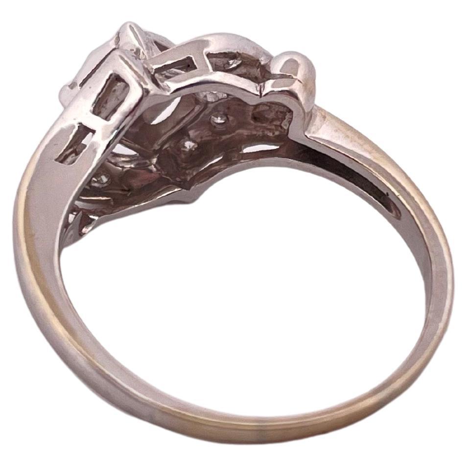 Bague en or blanc 14k avec diamant 0,40ctw en vente 1