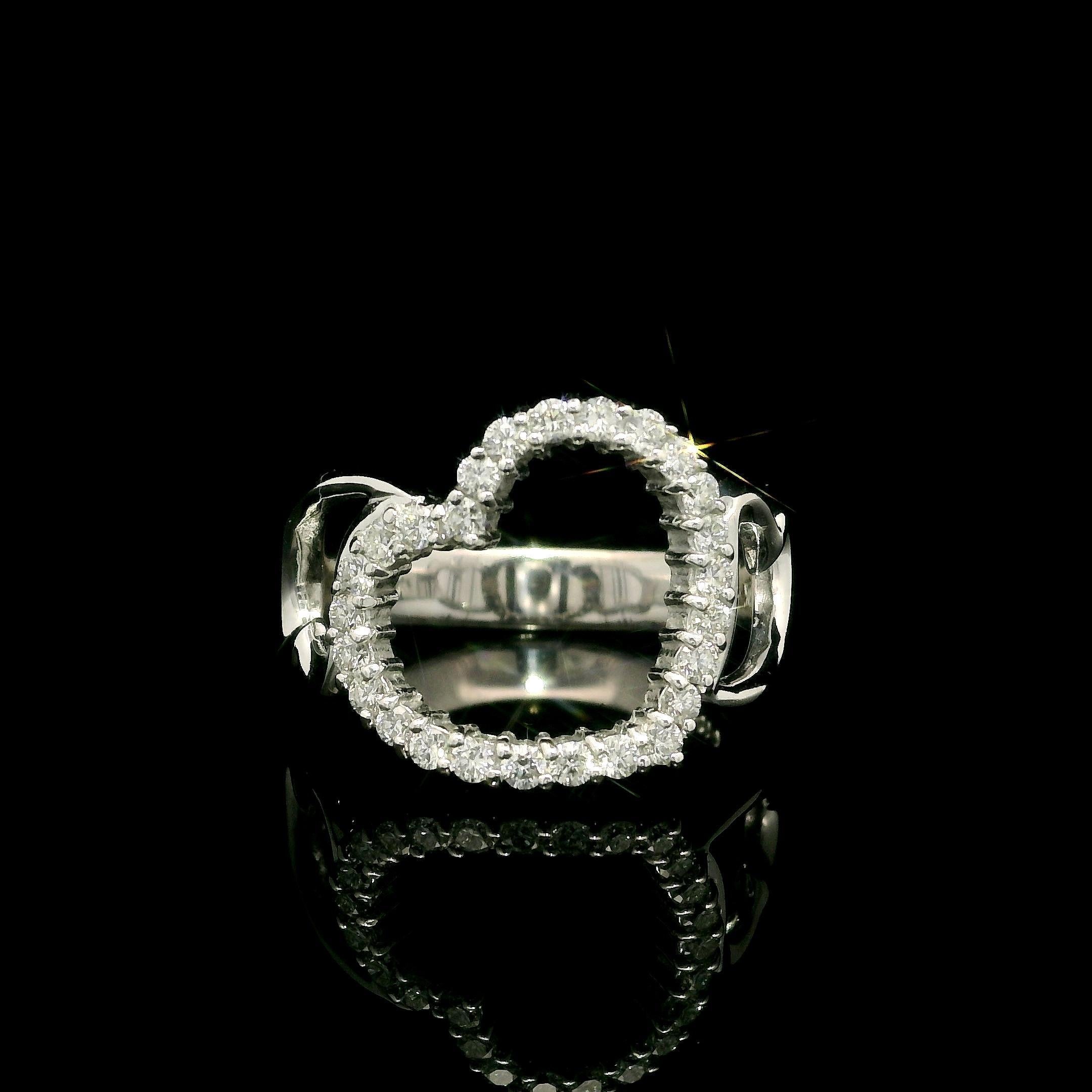 --Pierre(s) :...
(26) Diamants naturels authentiques - taille ronde brillante - sertis en pavé - couleur G/H - pureté VS1-SI1 - 0,40ctw (approx.)

Matériau :  Or blanc massif 14k
Poids : 3.95 grammes
Taille de la bague : 6.0 (ajustée au doigt,