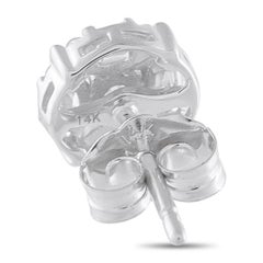 Ohrstecker aus 14-karätigem Weißgold mit Diamanten im Cluster-Design (0,50 ct)