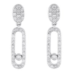 14K Weißgold 0,50ct Diamant-Tropfenohrringe ER29663-W