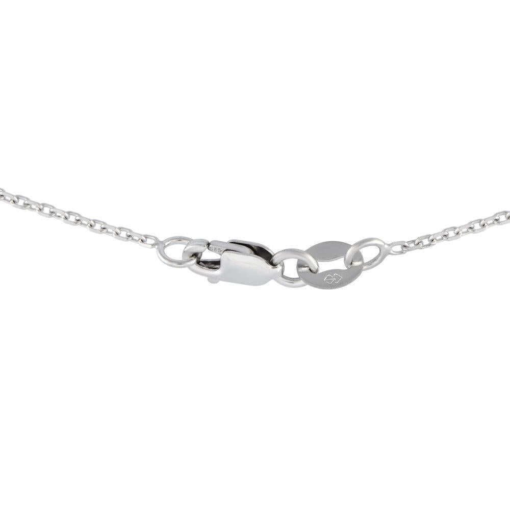 Taille ronde Collier pendentif MF06-100124 en or blanc 14 carats avec diamants 0,50 carat en vente