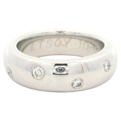 Oro bianco 14k 0,50ctw Diamante incastonato a fuoco 6mm Ampio anello di eternità sz 5,5