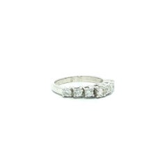 14k White Gold 0.50ctw Diamond Classic Pyramid Stack Band Ring