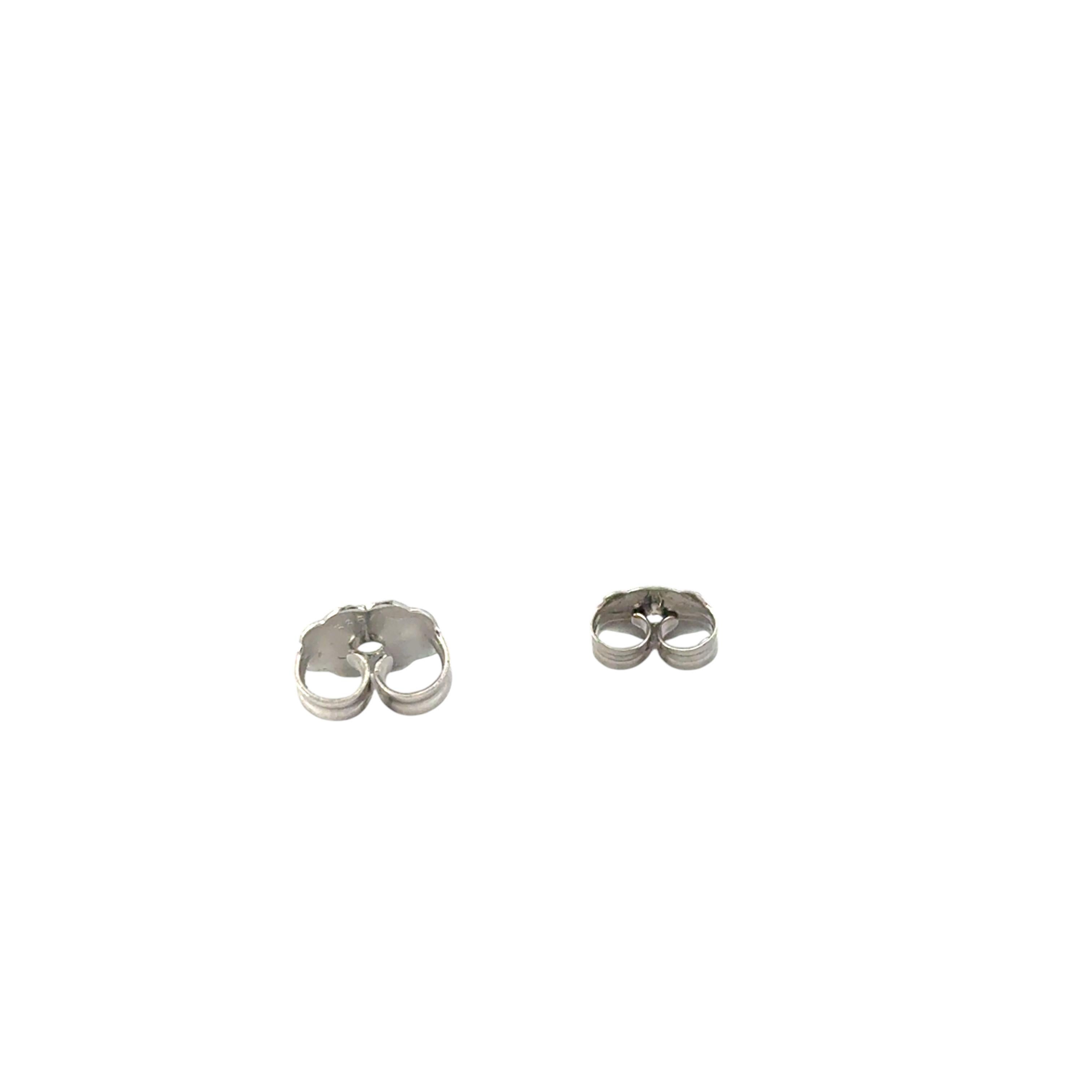 14k White Gold 0.57ctw Channel Set Diamond Hoops For Sale 6