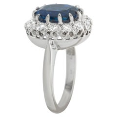 14K Weißgold 0,60ct Diamant und Saphir Ring MF29-051526
