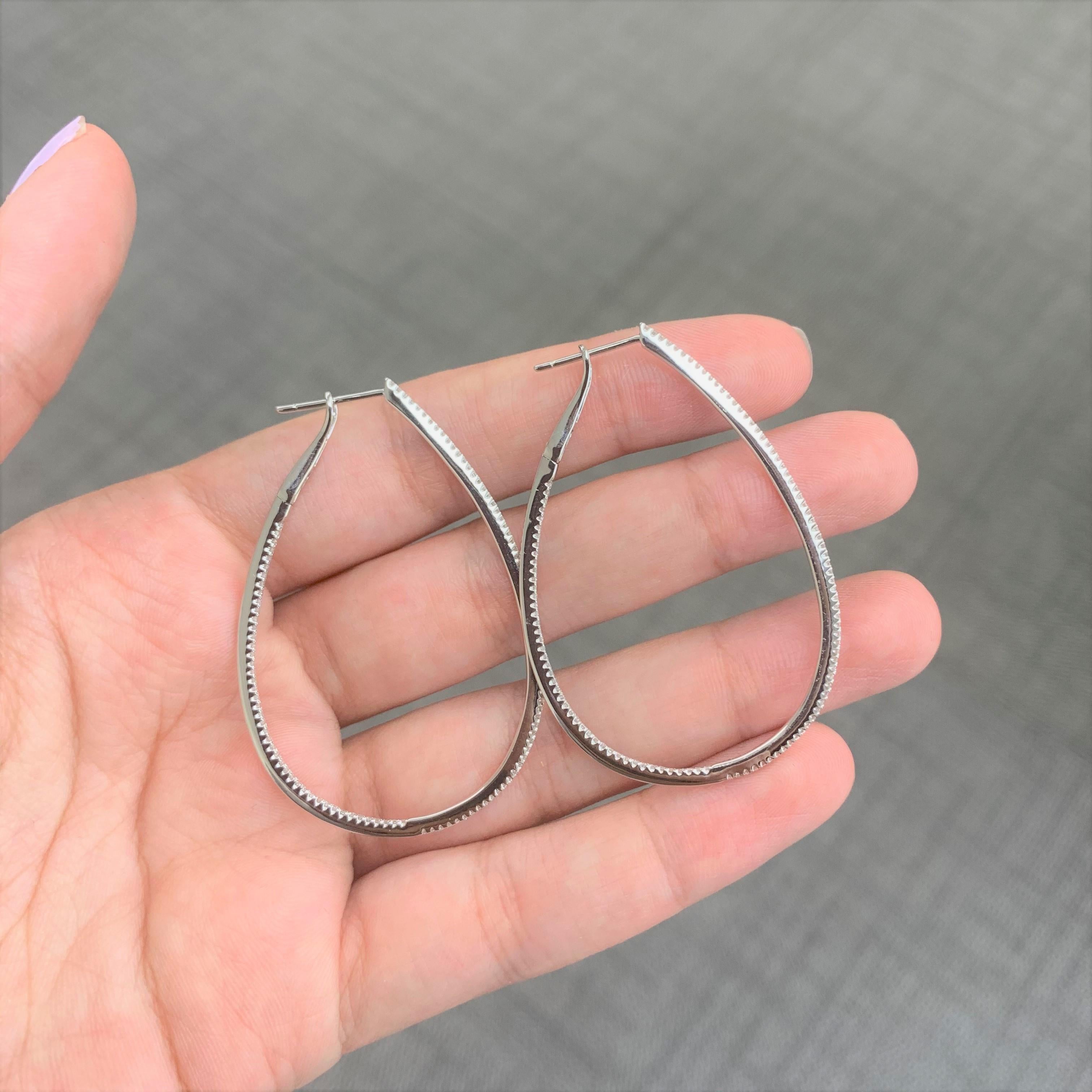 diamond shaped hoop earrings