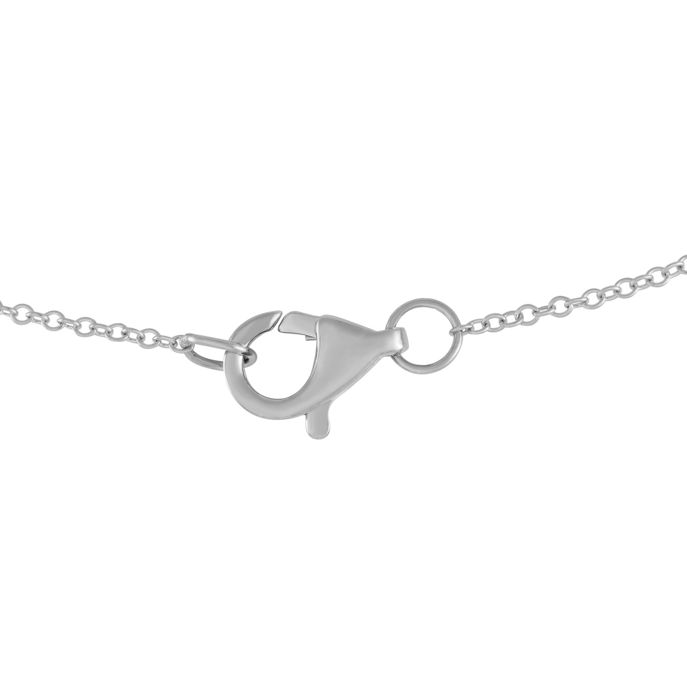 Round Cut 14K White Gold 0.70ct Diamond Necklace NK01763-W For Sale