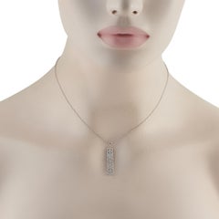 14K White Gold 0.70ct Diamond Pendant Necklace PN15873-W