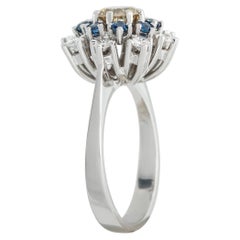Anillo de diamantes de 0,71 ct en oro blanco de 14 quilates MF05-051326