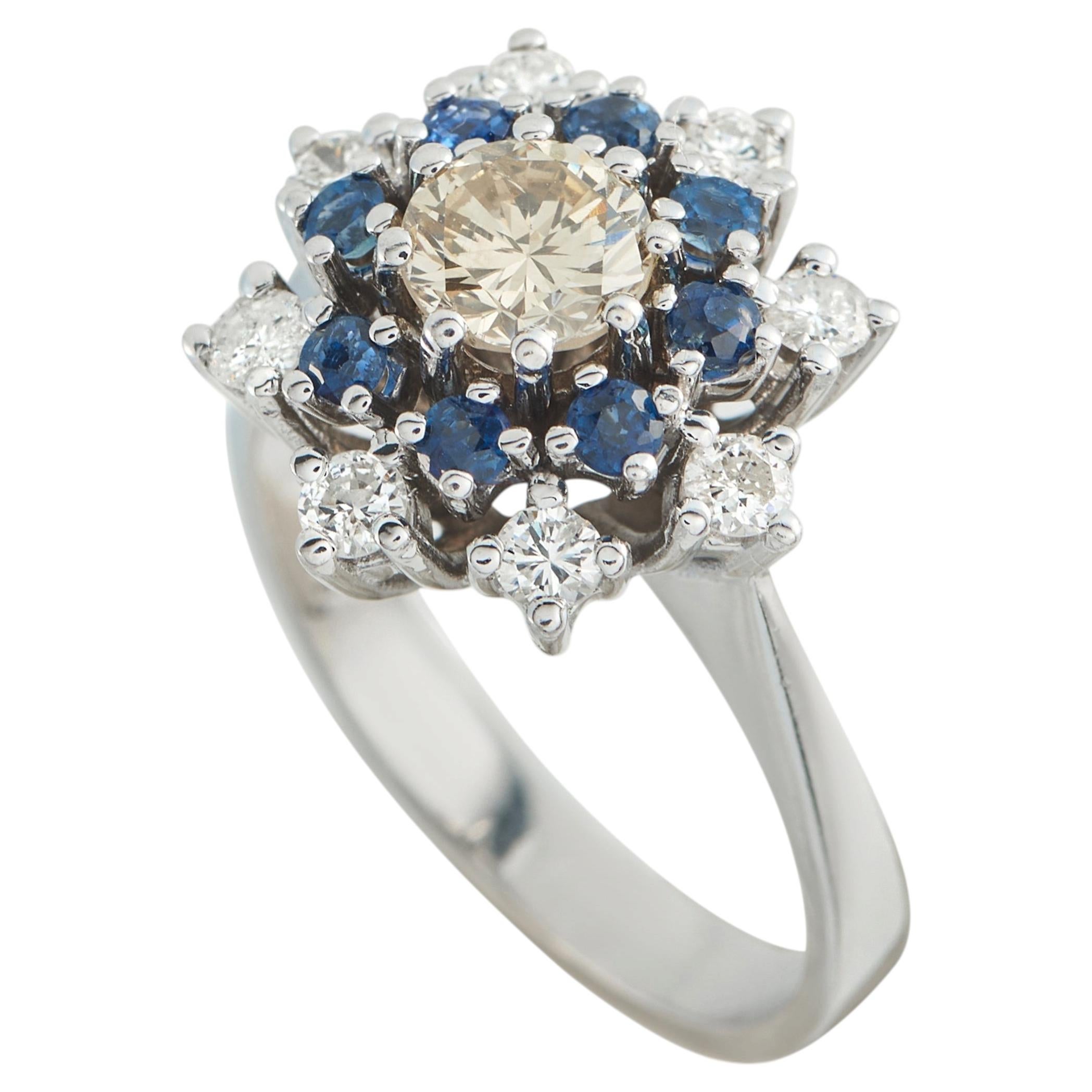14K Weißgold 0,71ct Diamant Ring MF05-051326