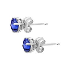 14K White Gold 0.71cts Tanzanite Earring, Style#ER4.5RD100
