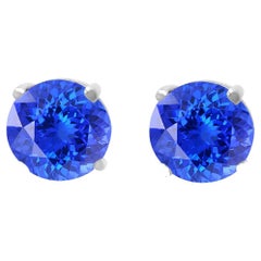 14K White Gold 0.71cts Tanzanite Earring, Style#ER4.5RD100