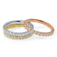 14 Karat White Gold 0.93 Carat Diamond Ring