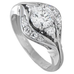 14K White Gold 0.95ct Diamond Ring MF11-070126
