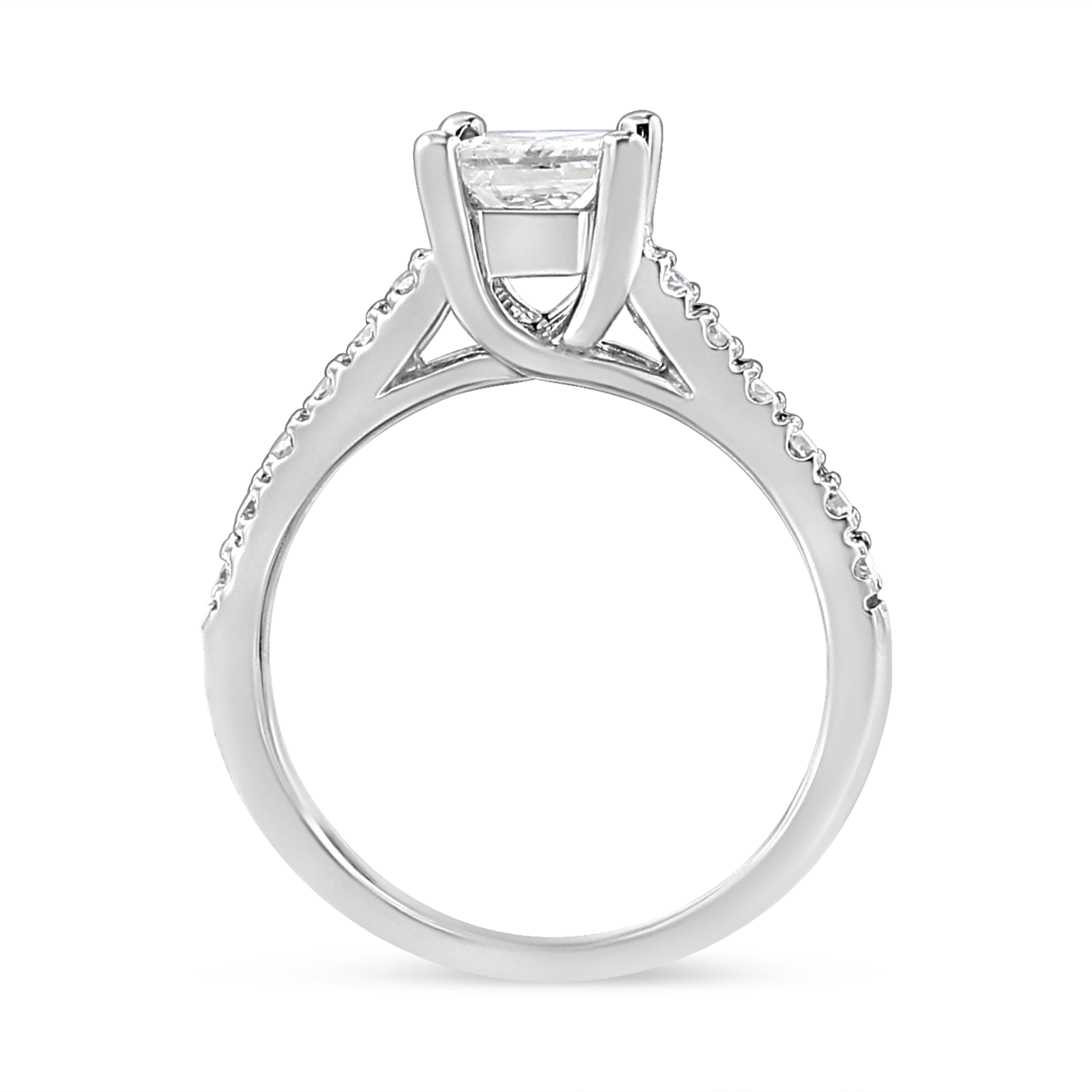 diamond engagement ring 1 1/5 ct tw round 14k white gold