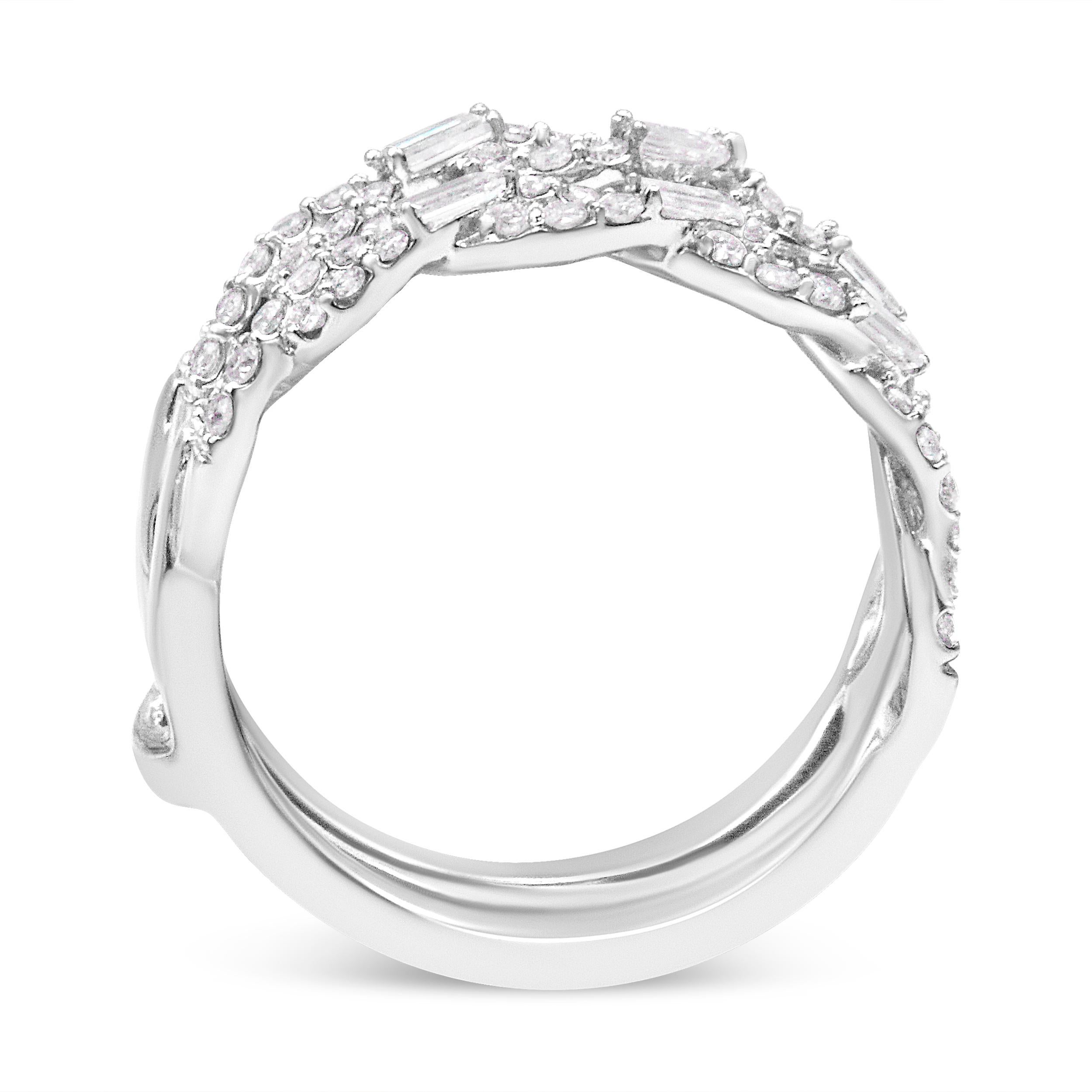 ring enhancer white gold for princess cut diamond