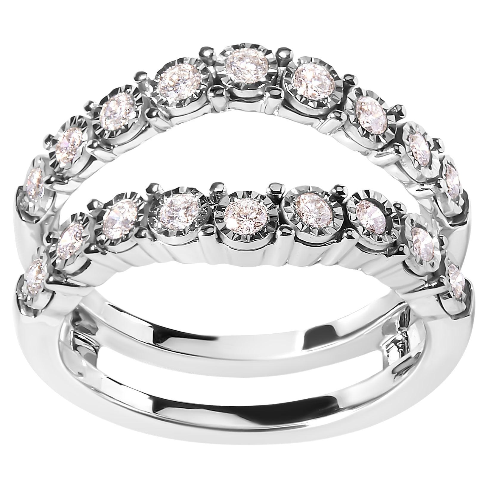 0.36 Carat Vintage Style 14 Karat Yellow Gold Diamond Ring Enhancer