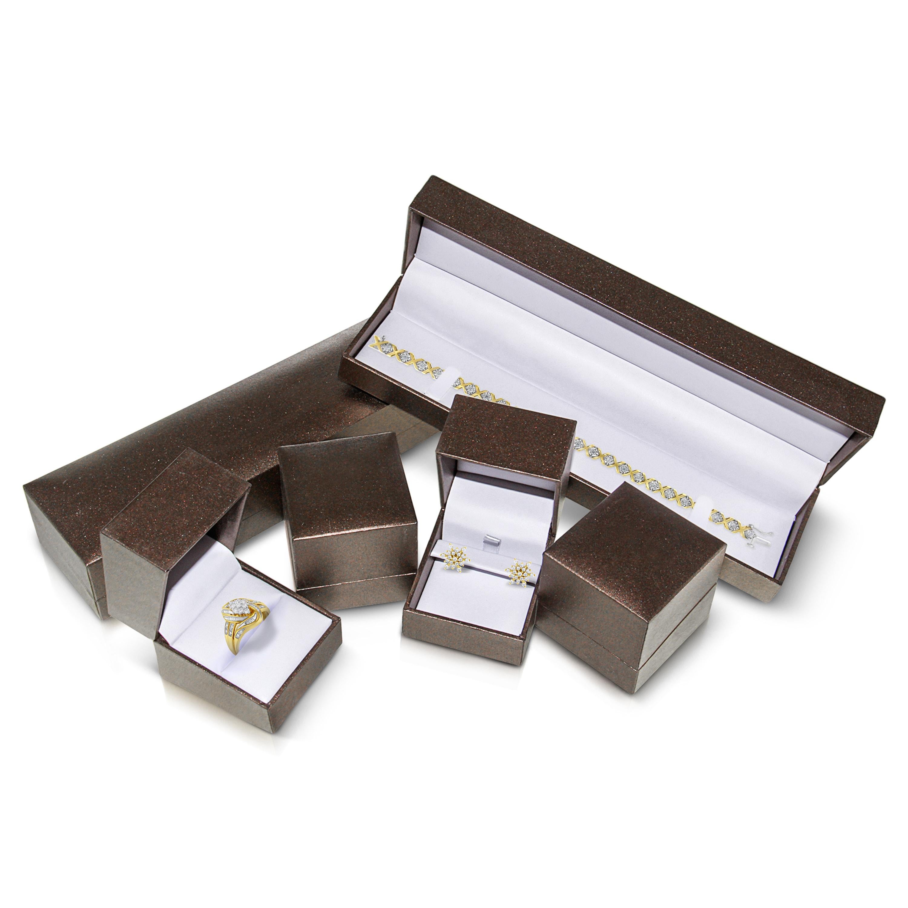 Collana con ciondolo a grappolo floreale in oro bianco 14K da 1/2 Cttw di diamante in vendita 1