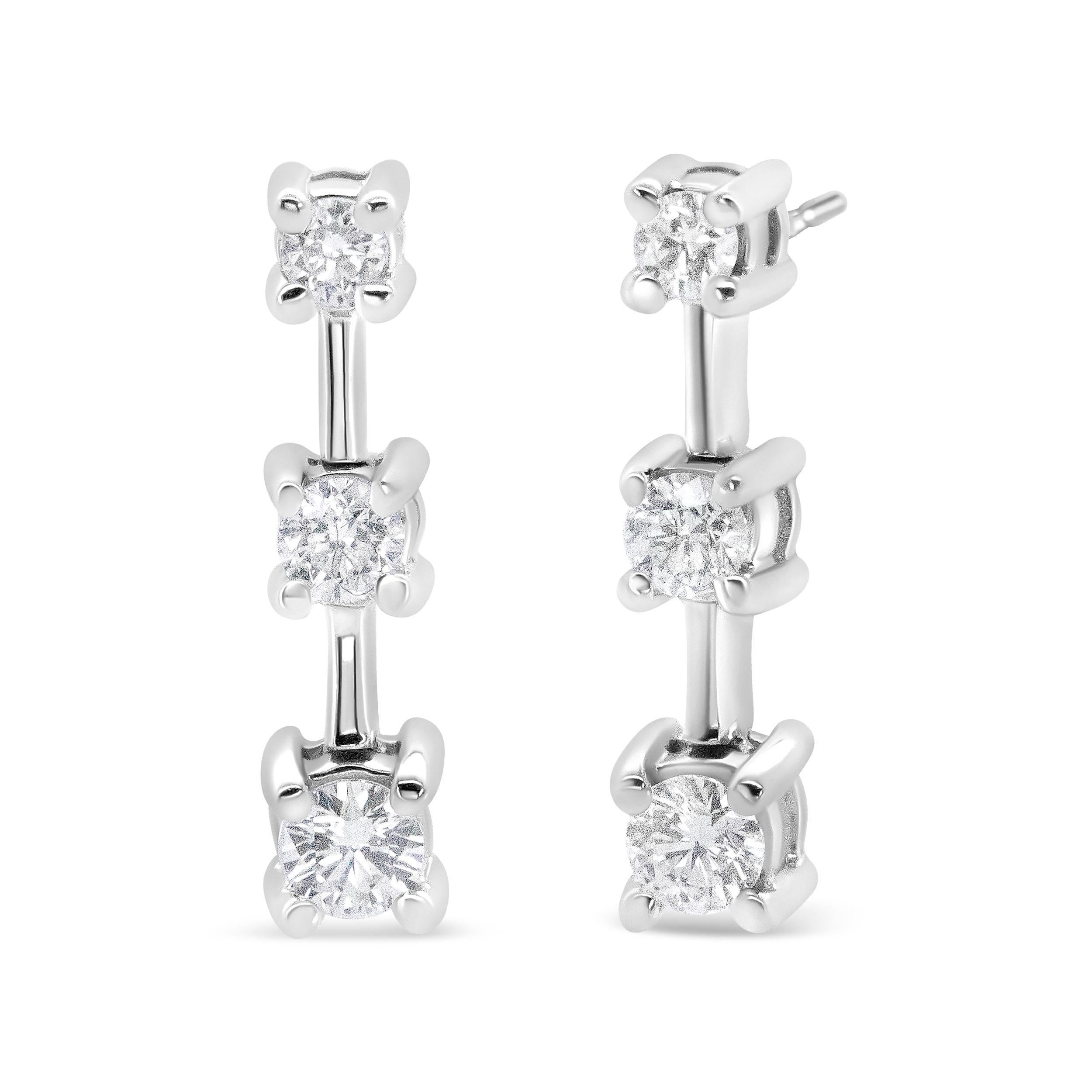 1/4 carat diamond earrings