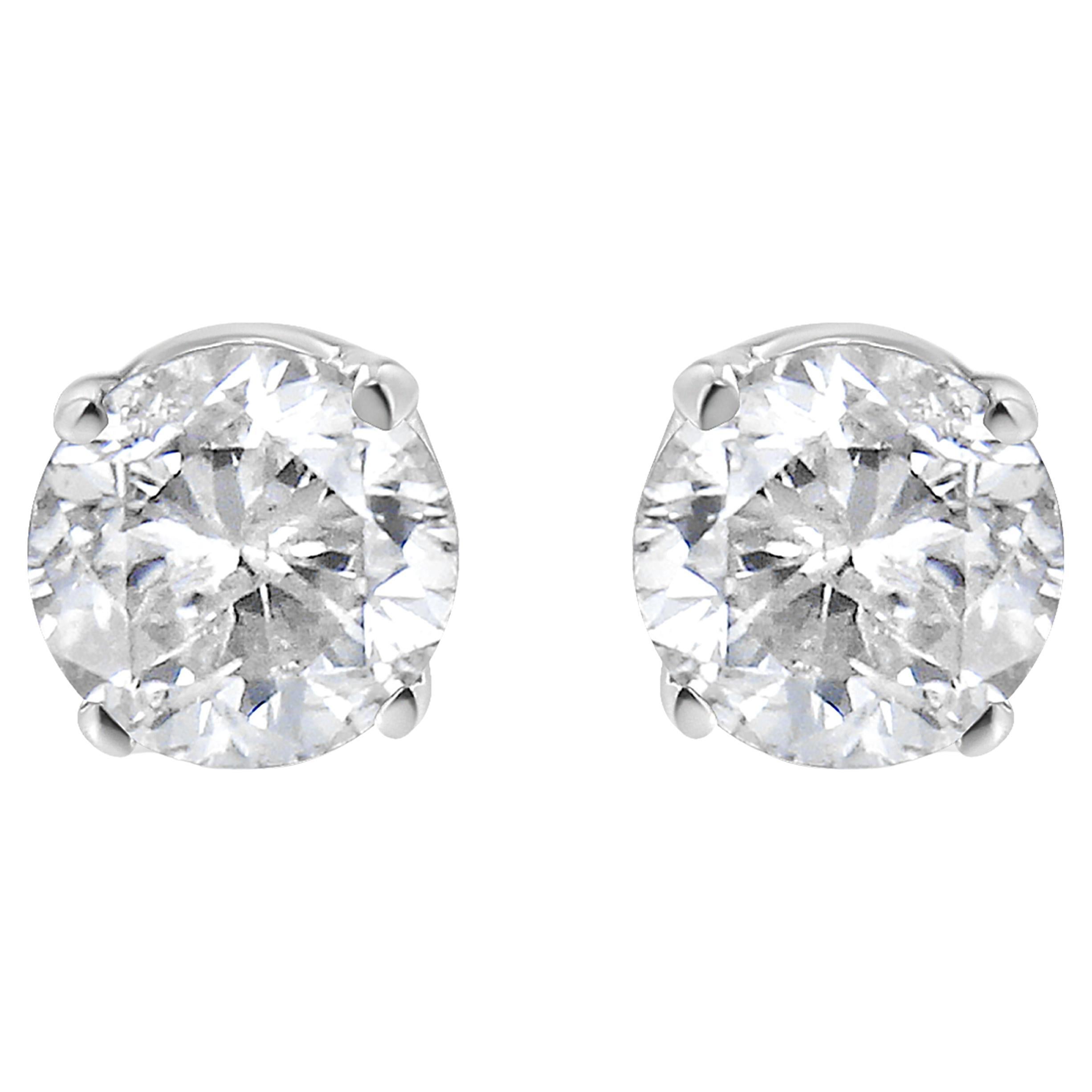 1 Carat Diamond Solitaire Stud Earrings For Sale at 1stDibs | solitaire ...