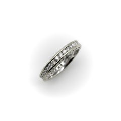 14K White Gold 1 Carat Diamond Channel Set Eternity Band