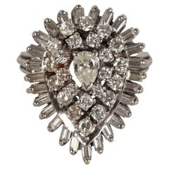 14k White Gold Diamond Cocktail Ring