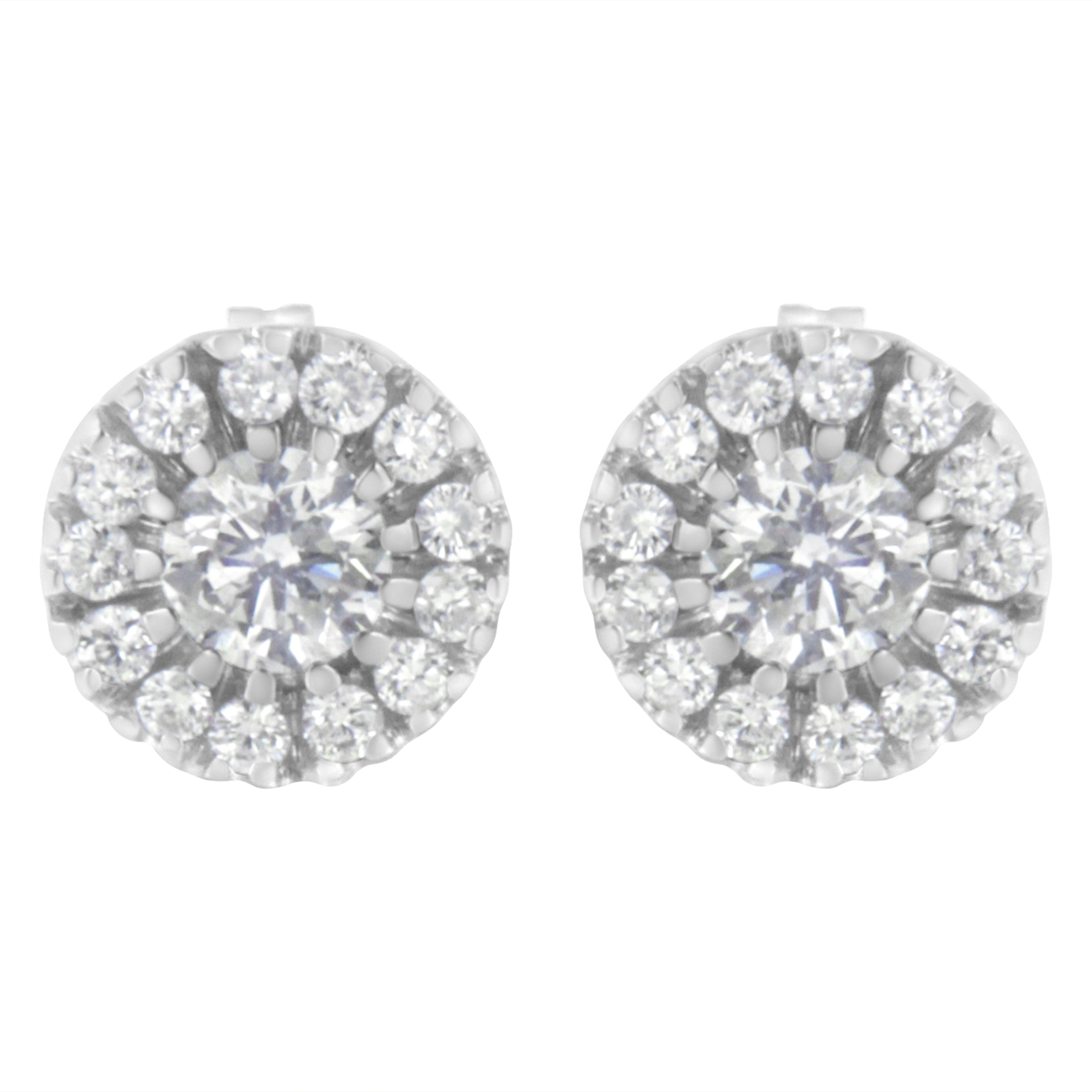 1.0 carat diamond earrings
