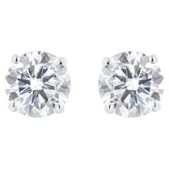 14K White Gold 1.0 Carat Round-Cut Solitaire Diamond Stud Earrings 14K White Gold 1.0 Carat Round-Cut Solitaire Diamond Stud Earrings