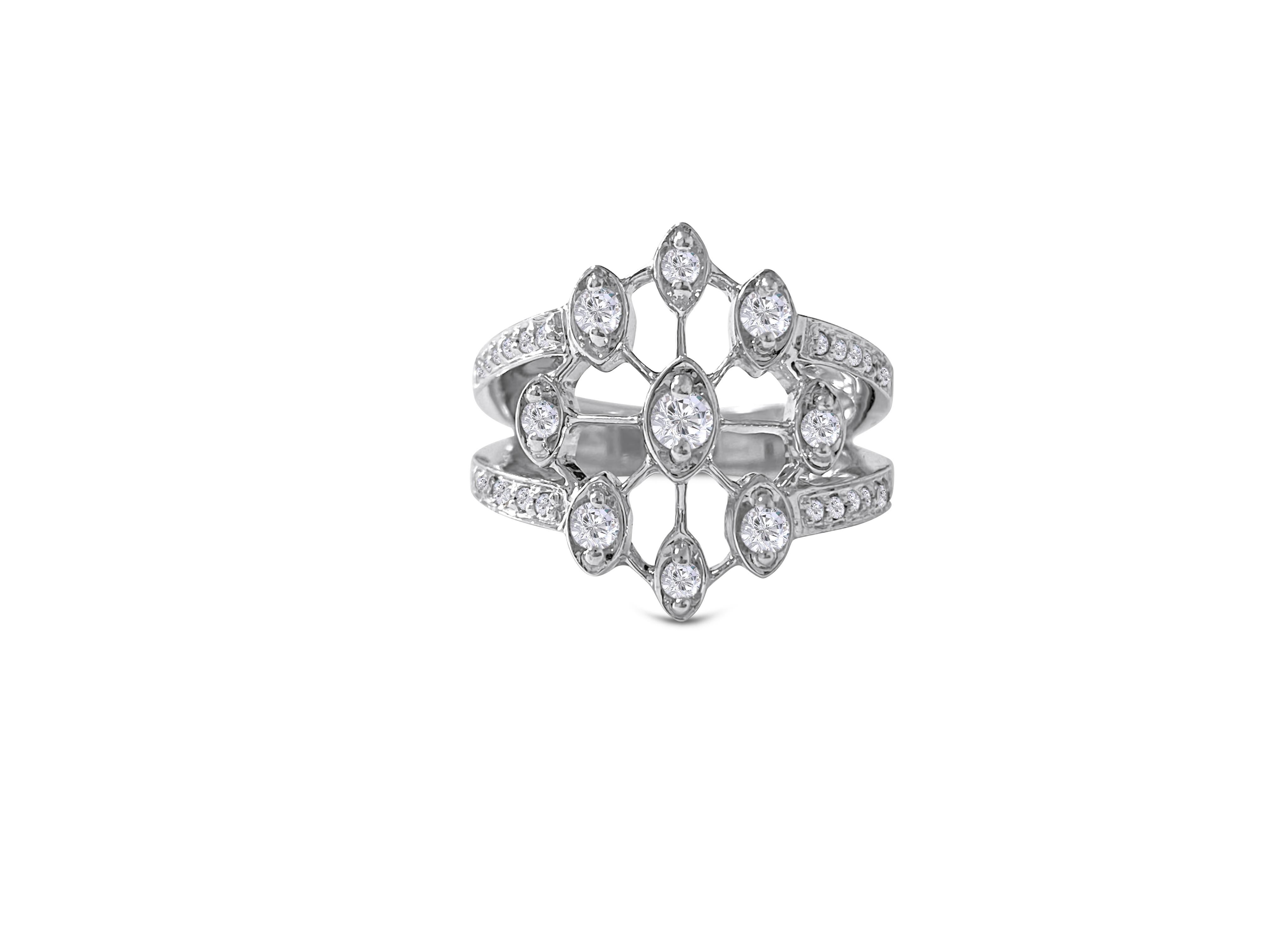 14k White Gold & 1.00 Carat Diamond Ring