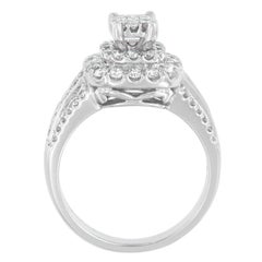 14K White Gold 1.00 Carat Diamond Vintage Ring