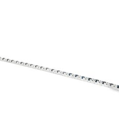 14k White Gold 1.00ct Round Brilliant Diamonds and 1.25ct Sapphire Tennis Bracel