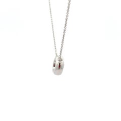 14K White Gold 1.00ctw Diamond Bezel Necklace