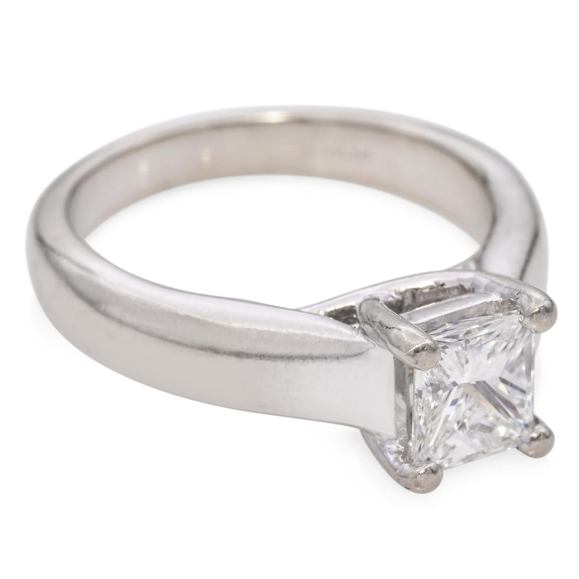 da uomo o donna Anello di fidanzamento in oro bianco 14k con diamante 1,01ct GIA E VVS2 in vendita
