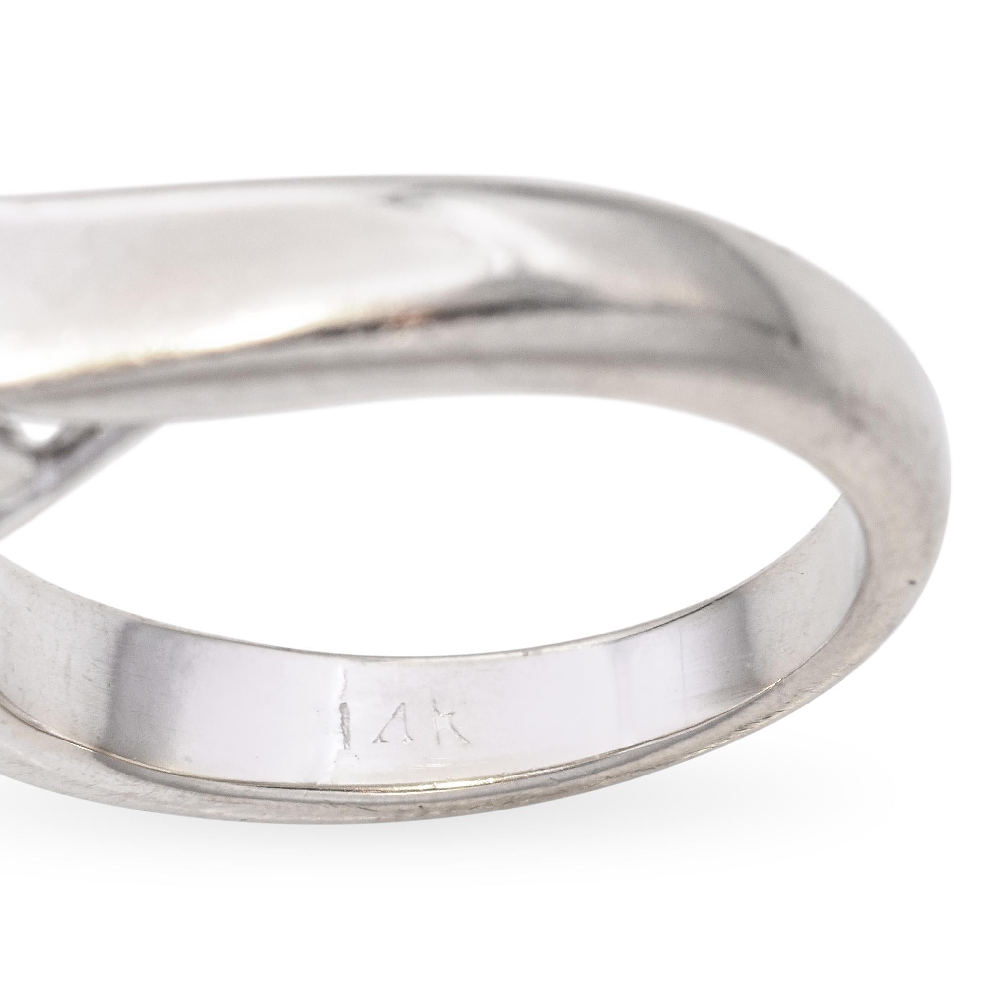 Anello di fidanzamento in oro bianco 14k con diamante 1,01ct GIA E VVS2 in vendita 3