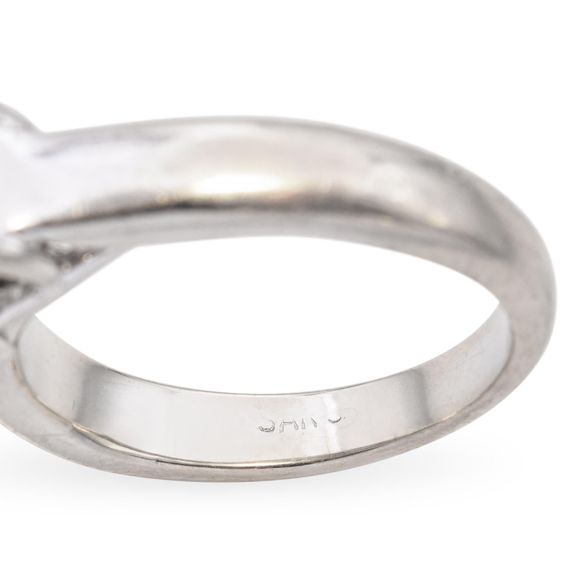 Anello di fidanzamento in oro bianco 14k con diamante 1,01ct GIA E VVS2 in vendita 4