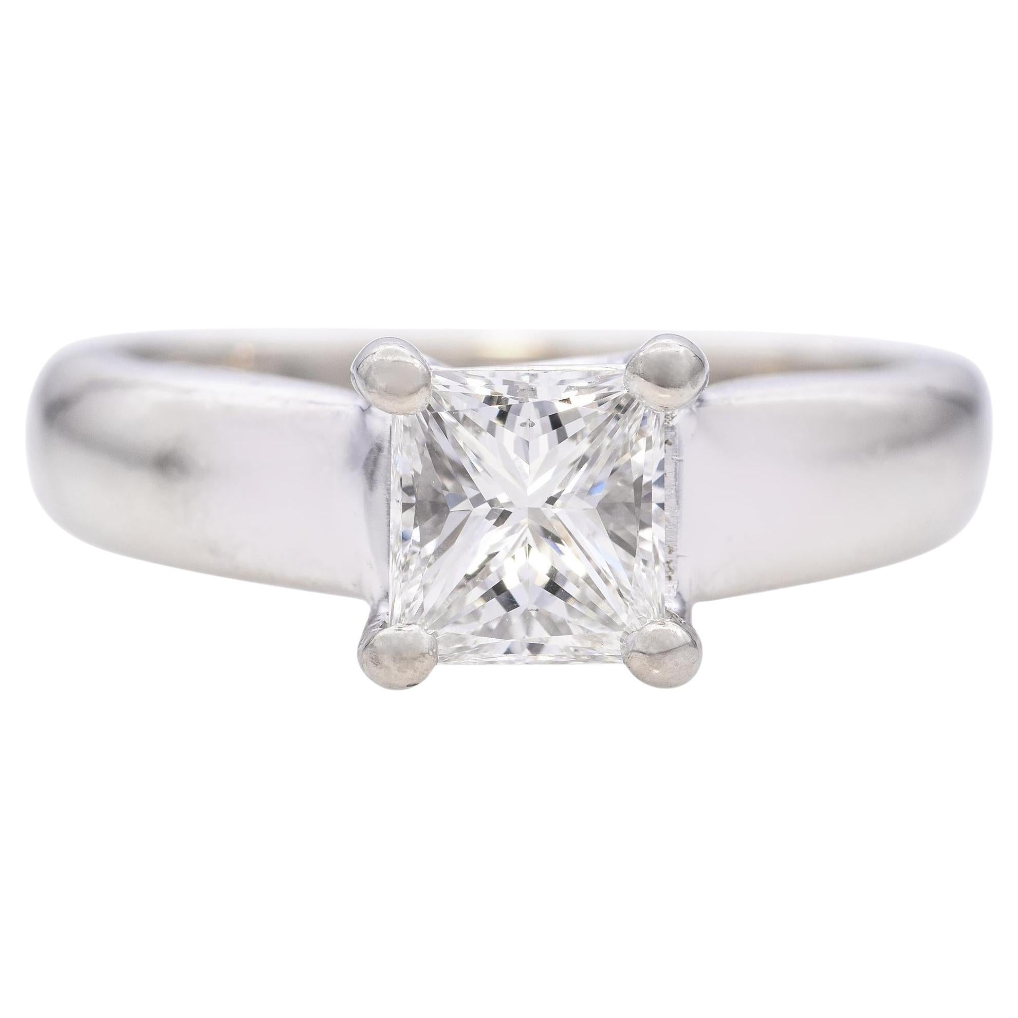 14k White Gold 1.01ct Diamond GIA E VVS2 Engagement Ring