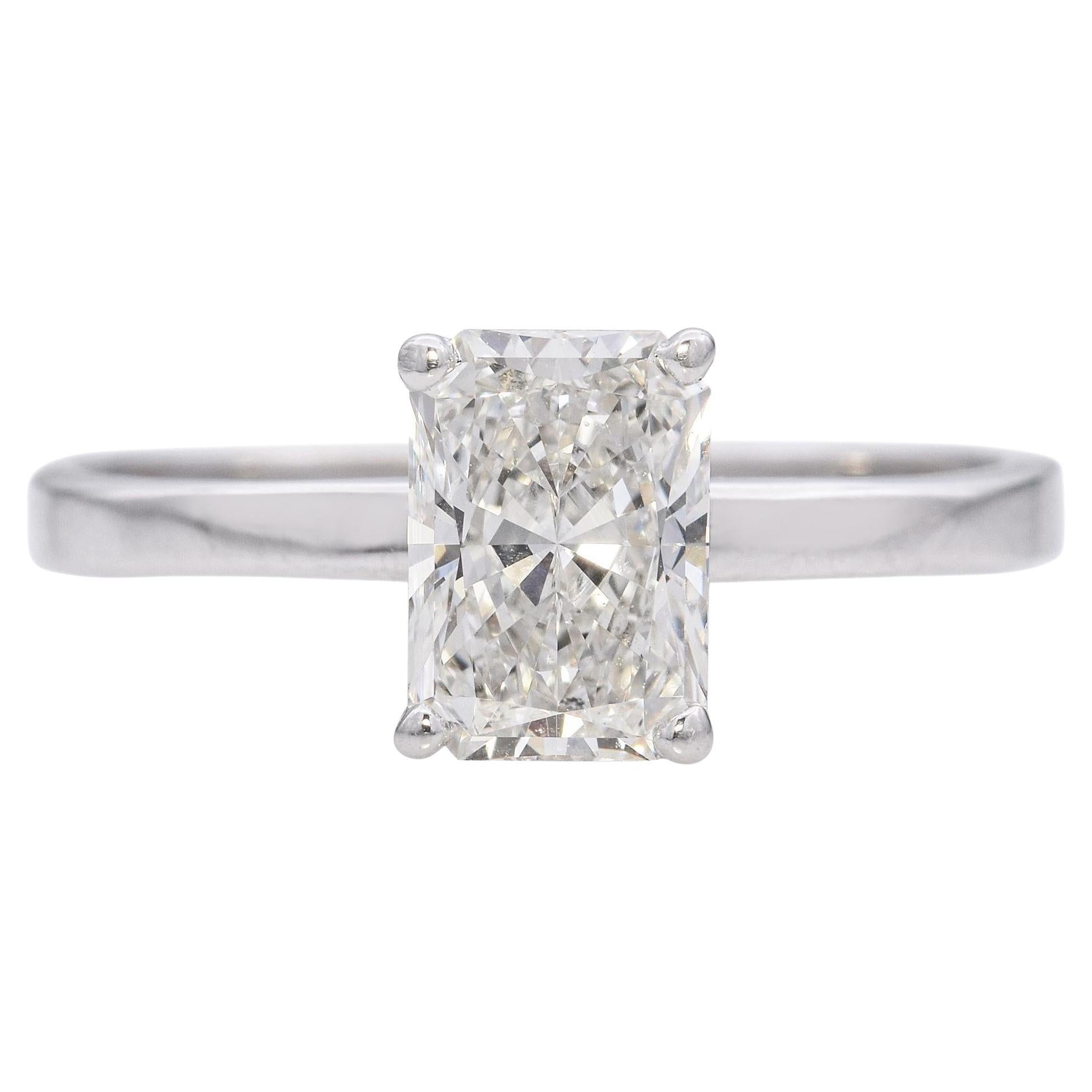 14k White Gold 1.01ct H VVS2 Diamond Engagement Ring GIA