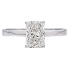 14k White Gold 1.01ct H VVS2 Diamond Engagement Ring GIA