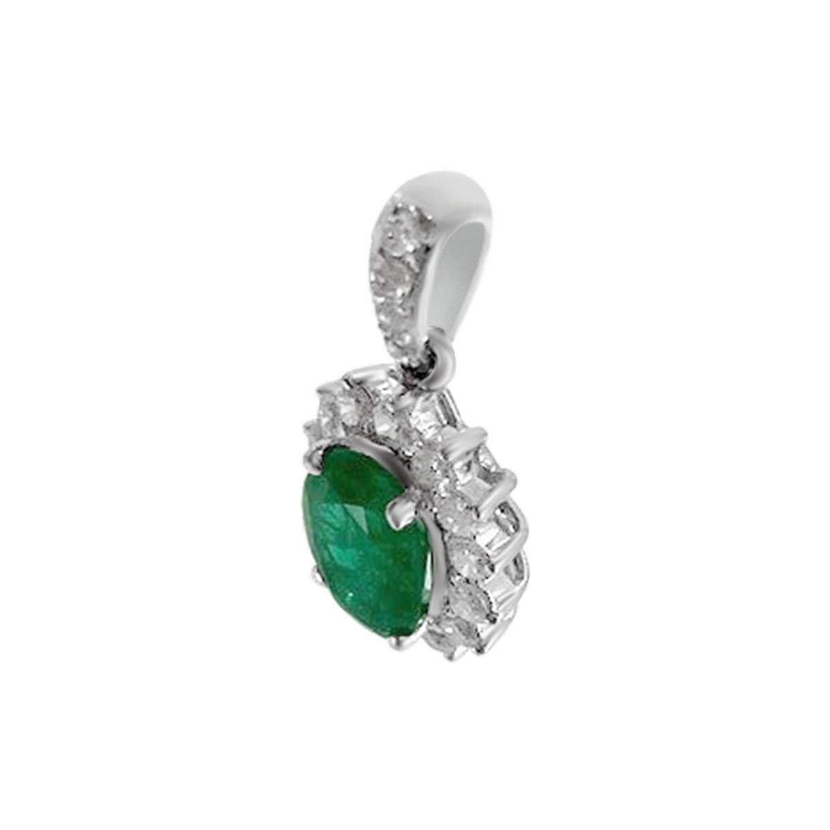 Showcasing A Beautifully Elegant Design, This Emerald Oval Pendant Will Make You Feel Like Royalty. This Gorgeous Genuine Emerald Pendant Showcases An Oval 8x6mm Emerald Gemstone With Diamonds Designed In 14K White Gold.


Style# TS1121P
Emerald: