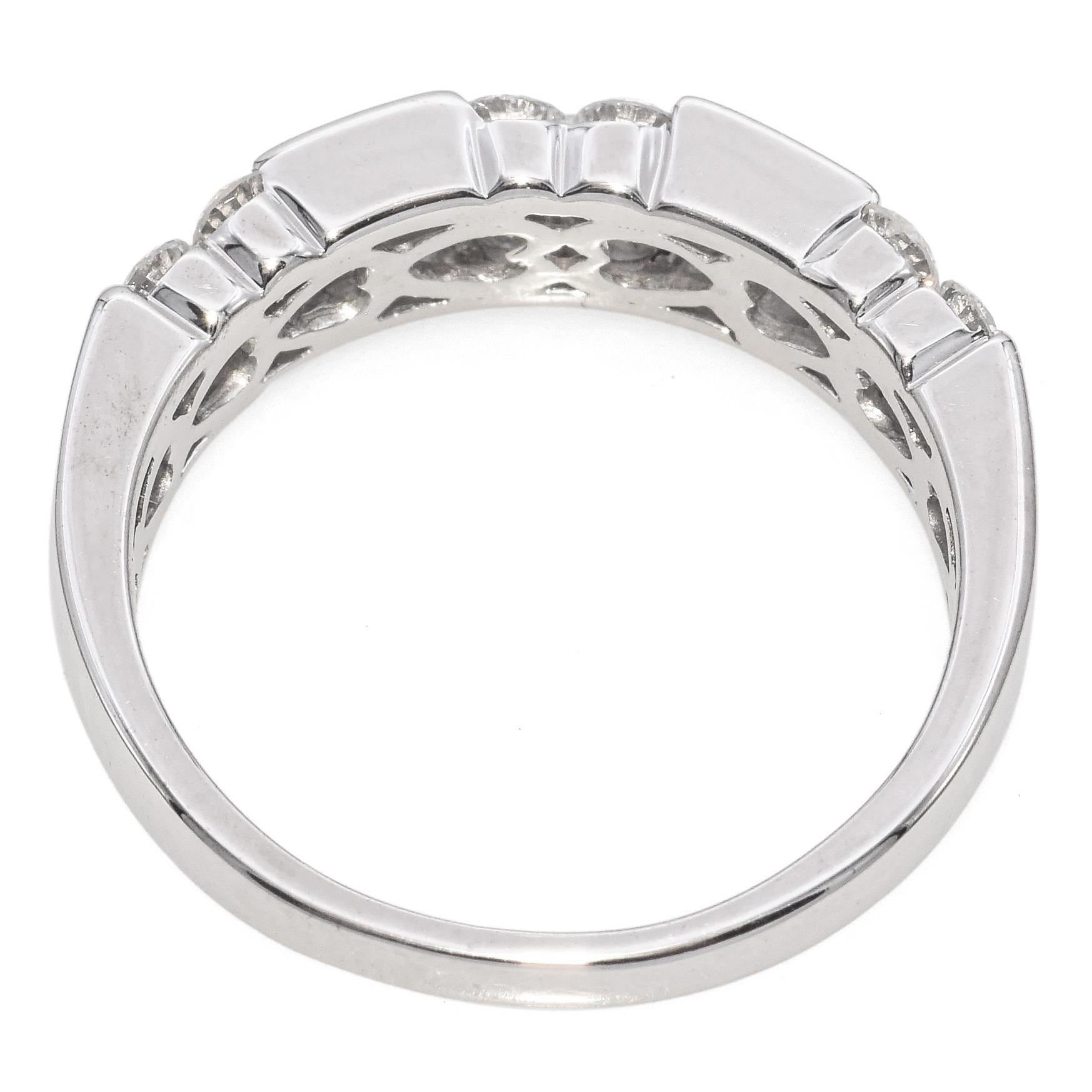 Women's 14k White Gold 1.04tcw Diamond Band For Sale