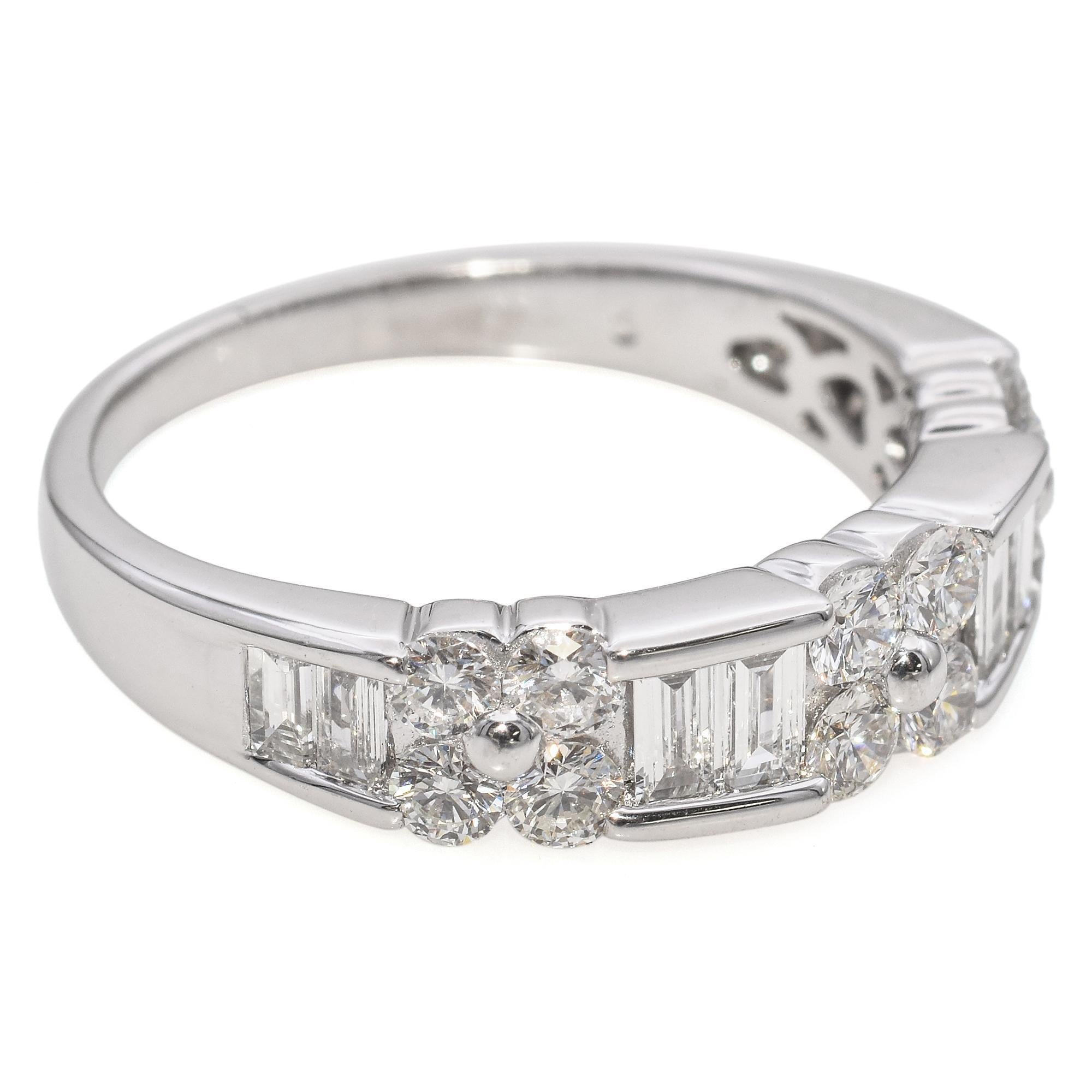 14k White Gold 1.04tcw Diamond Band For Sale 1