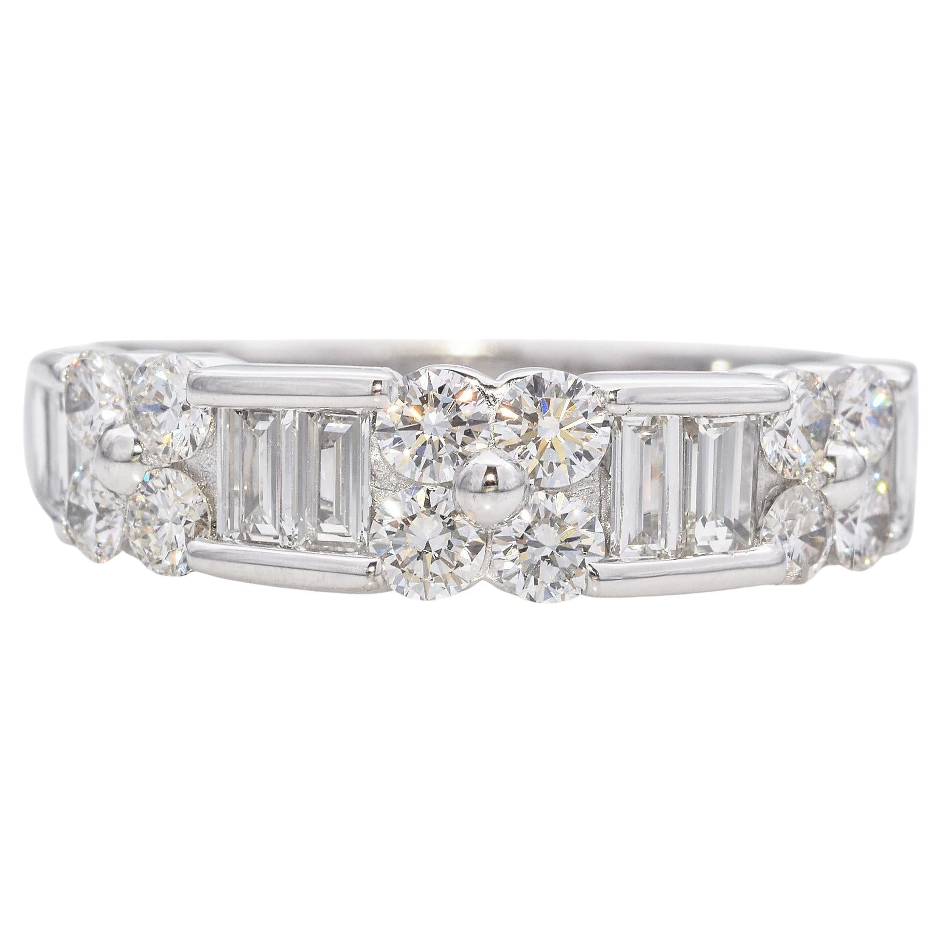 14k White Gold 1.04tcw Diamond Band For Sale