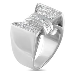 14K White Gold 1.06ct Diamond Bow Ring MF22-062426