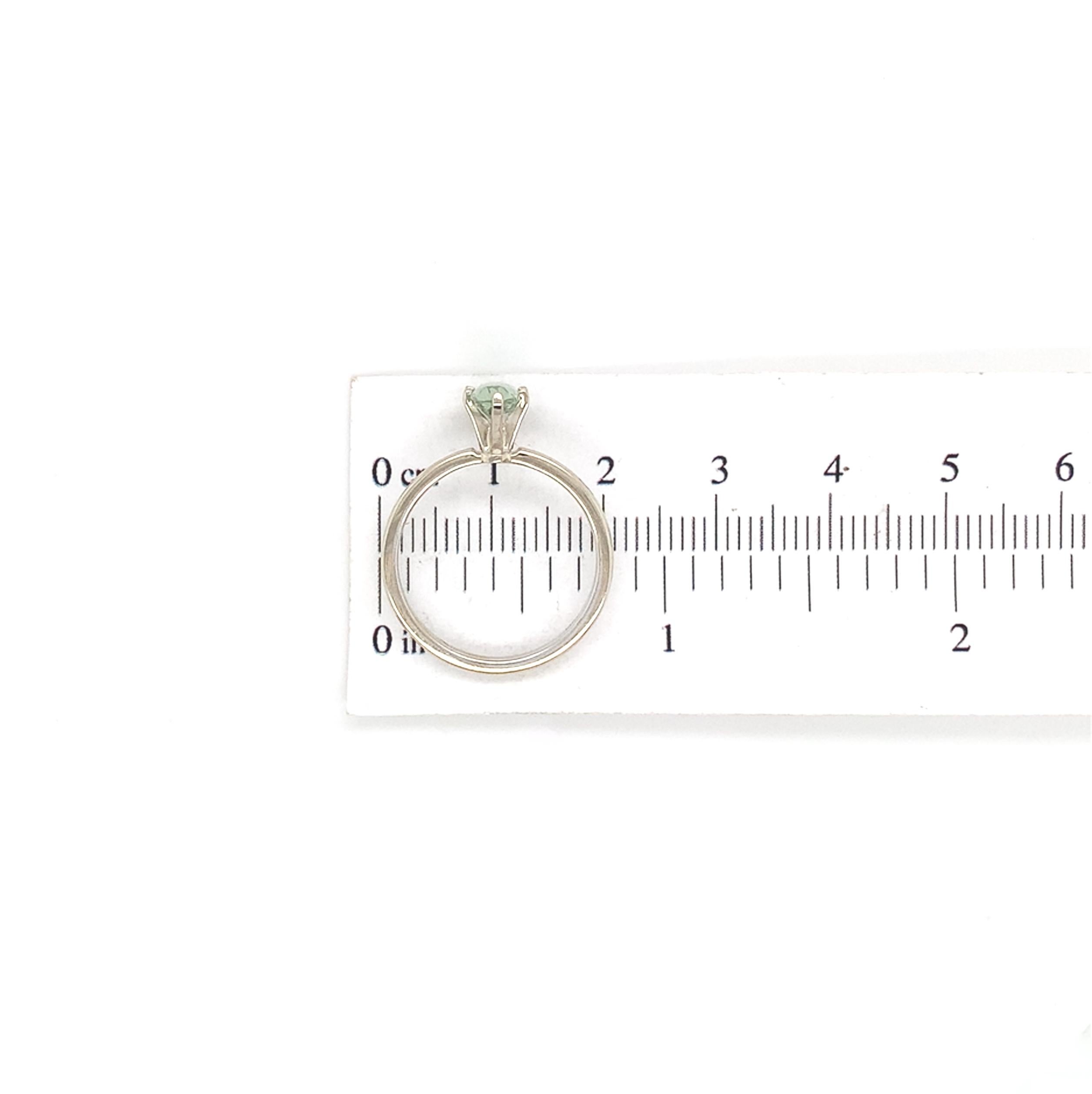Anello in oro bianco 14K con zaffiro Montana da 1,08 carati, naturale e non riscaldato in vendita 5