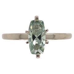 14K White Gold 1.08 carat Montana Sapphire Ring Natural Unheated
