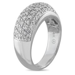 14K White Gold 1.0ct Diamond Pav Ring MF01-070126
