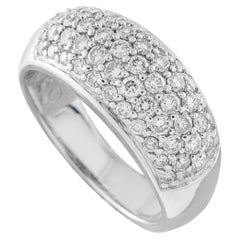 14K White Gold 1.0ct Diamond Pav Ring MF01-070126
