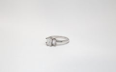 14k Weißgold 1,15cttw Smaragdschliff Verlobungsring, Größe 6,75 - 3.7g